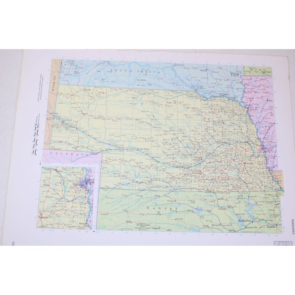 Nebraska Nevada Cosmopolitan Atlas Map Vintage 92103 - Picture 4 of 5